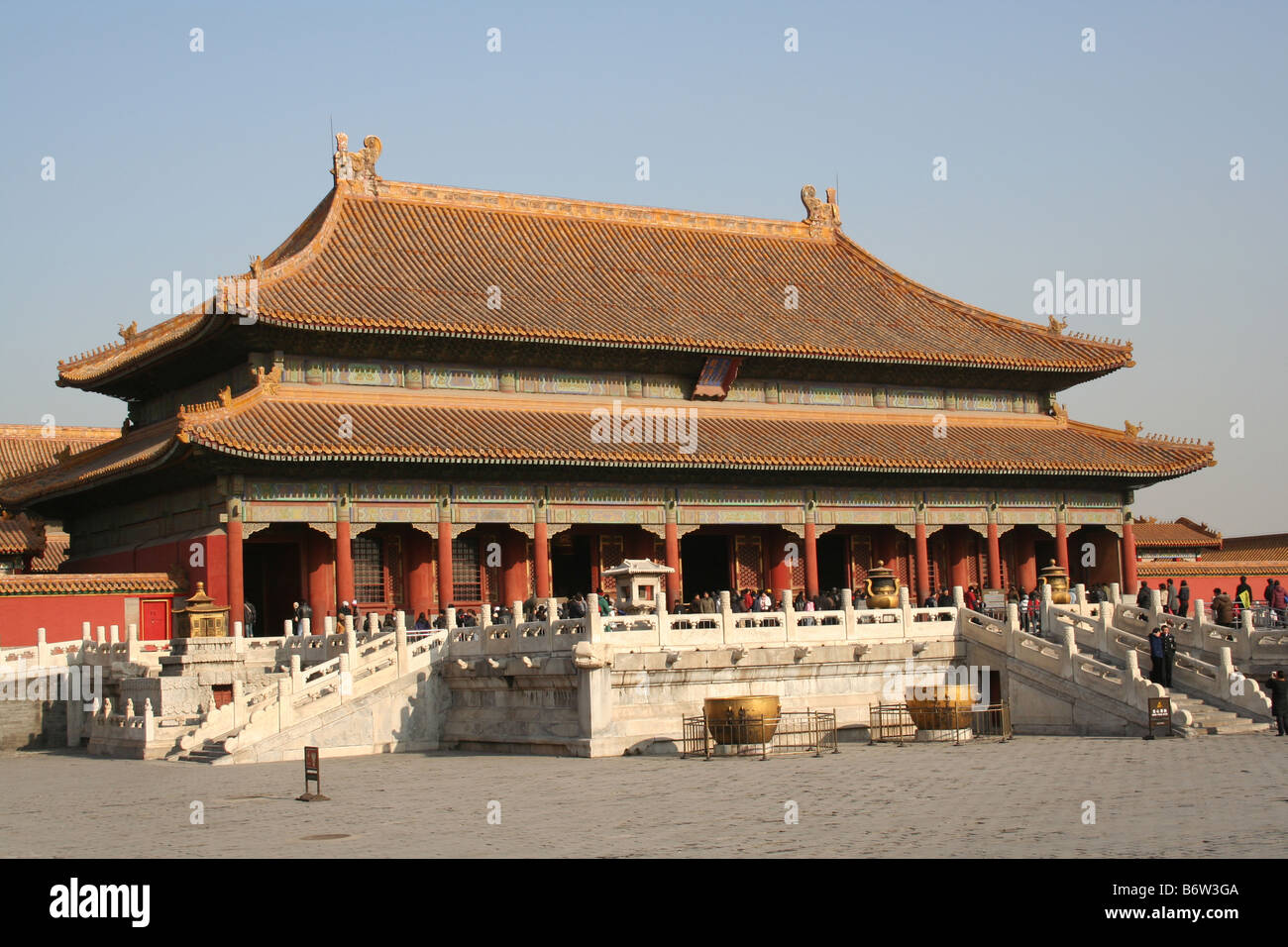 Inside the Walls of the Forbidden City in Beijing in China Stock Photo