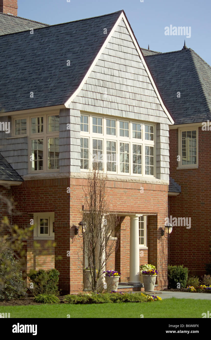 Front entrance neo eclectic home Stock Photo