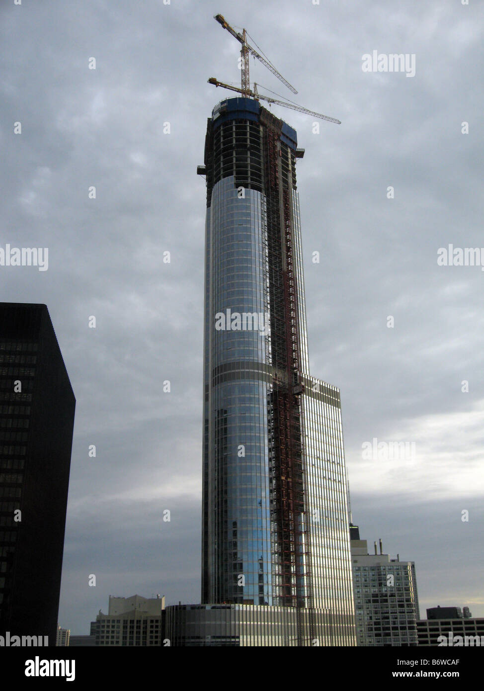 Trump Tower in Chicago during it s construction Stock Photo