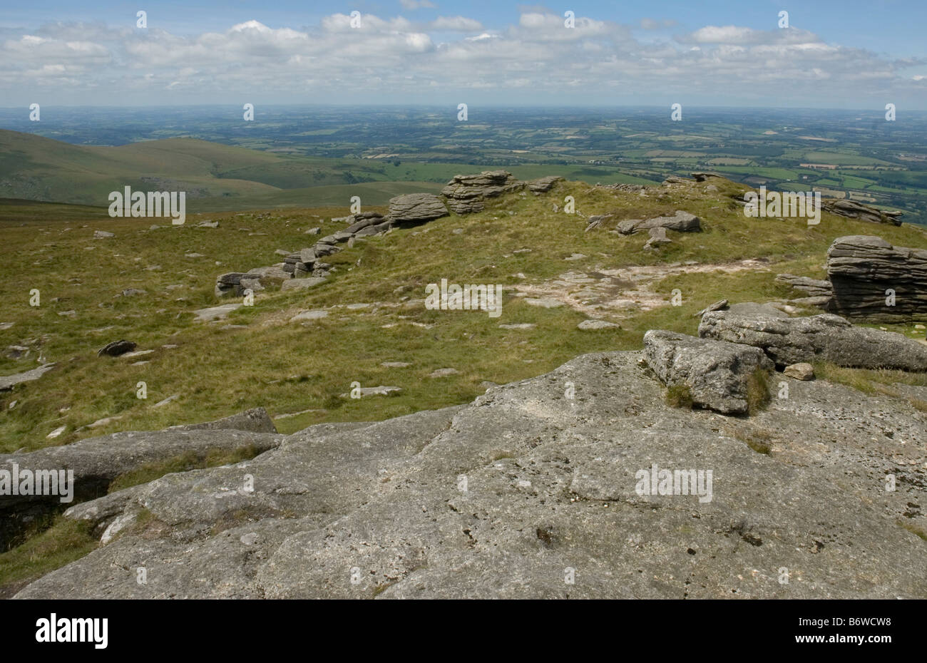 The view northwest from Yes Tor, the second highest peak on northwest ...
