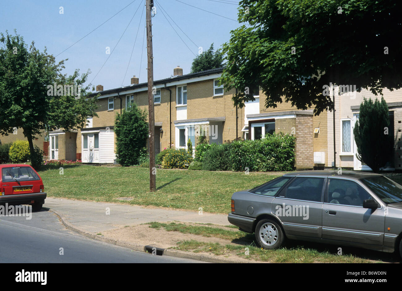 Stevenage New Town, housing in Bedwell Crescent. Hertfordshire Stock