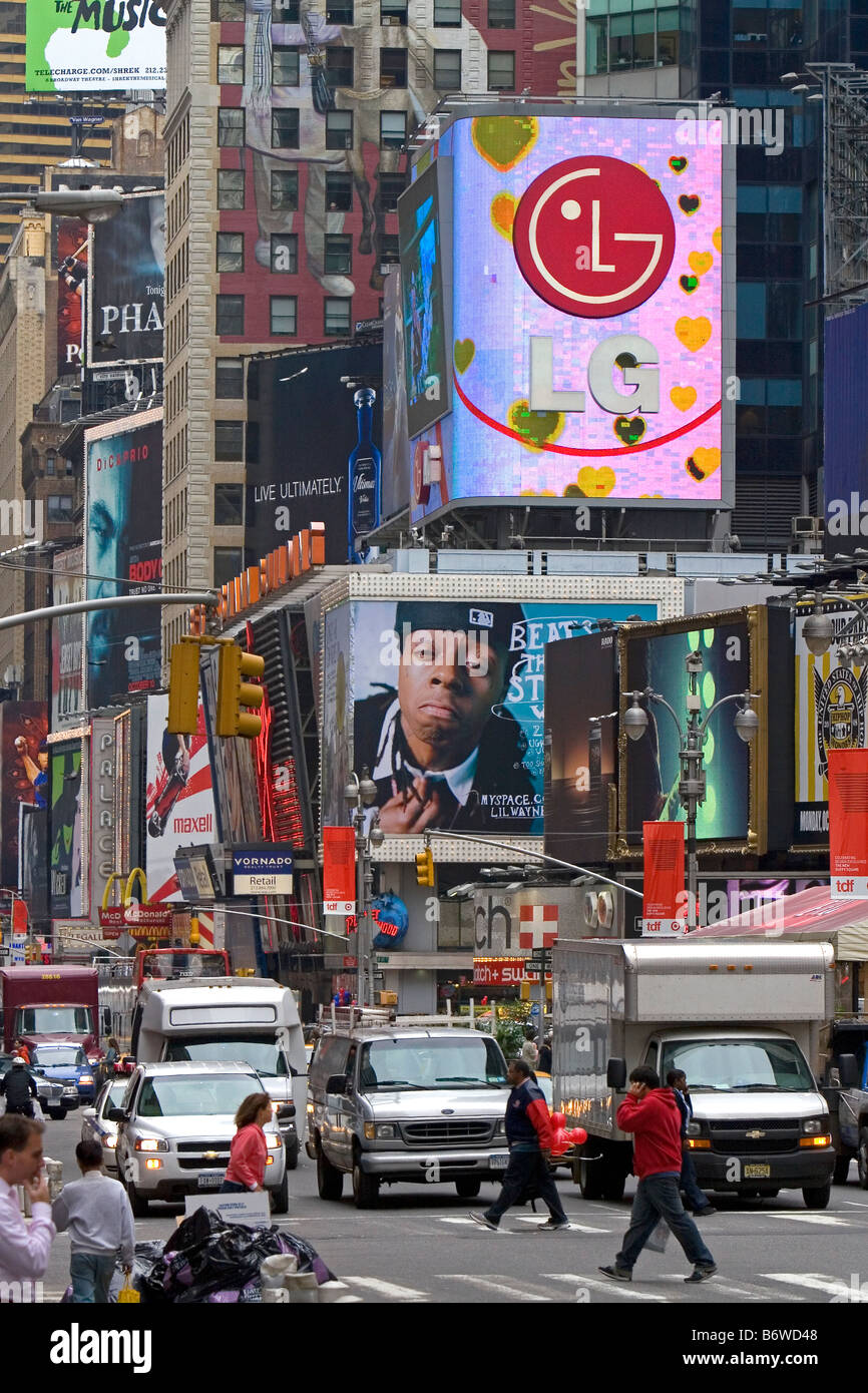 Times Square in Manhattan New York City New York USA Stock Photo