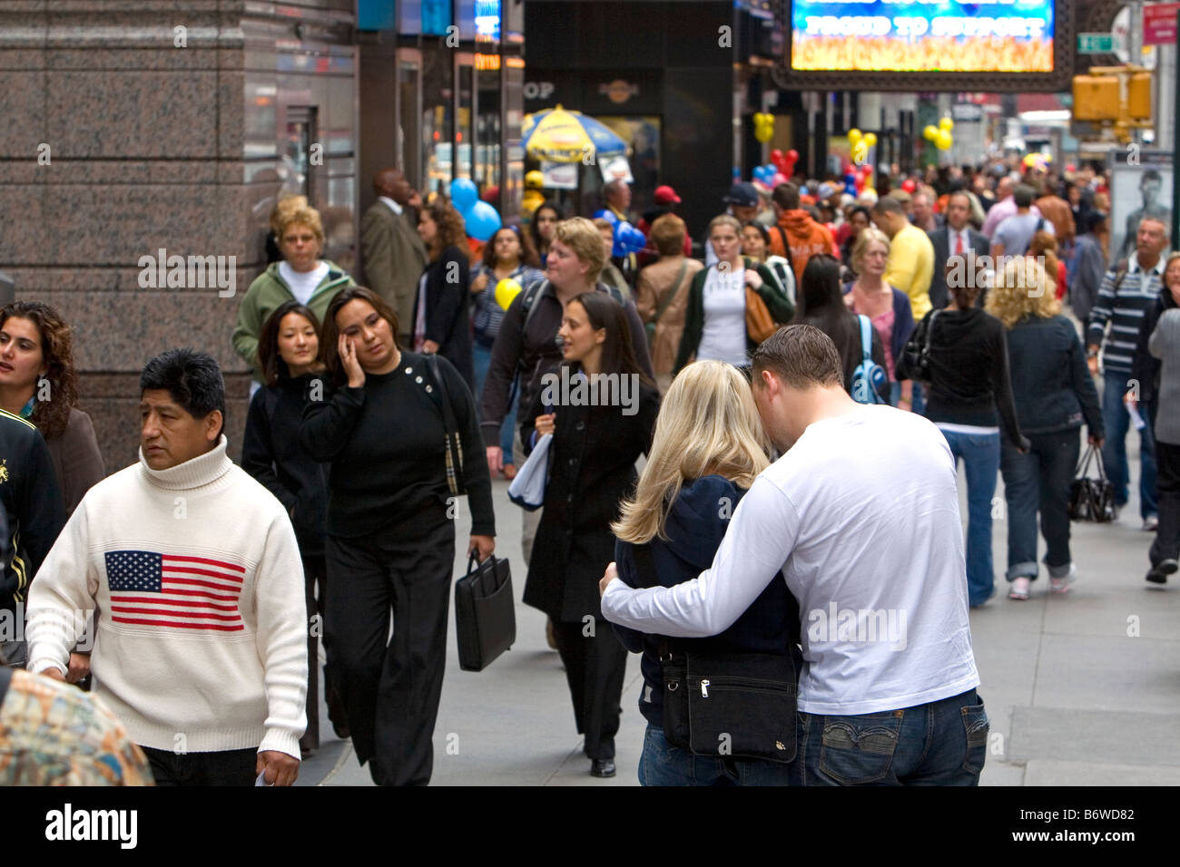 Pedestrians in Times Square Manhattan New York City New York USA Stock ...