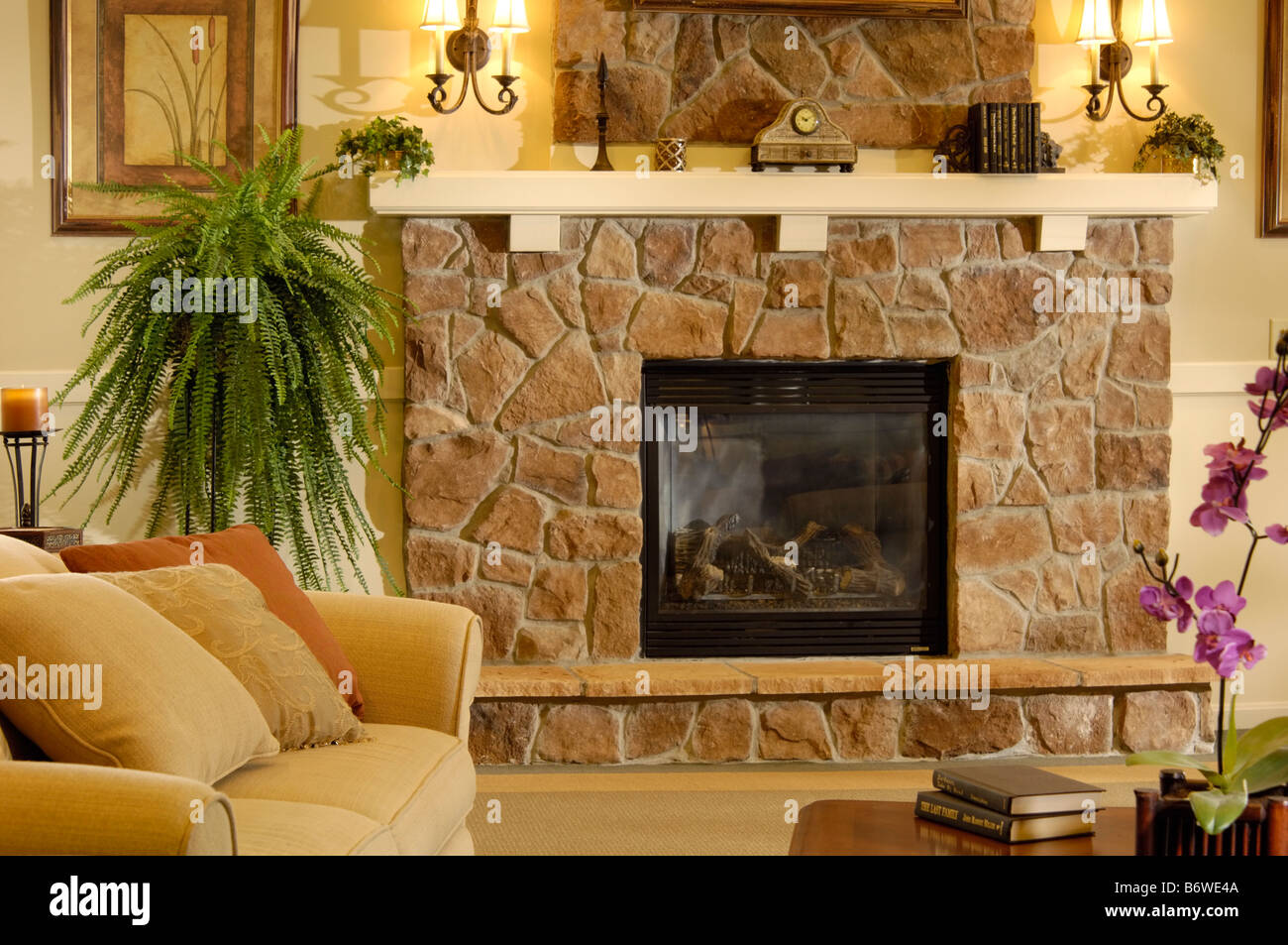 wallpapers Stone Fireplace Images Traditional https www alamy com stock photo close up of traditional living room with stone fireplace 21458202 html