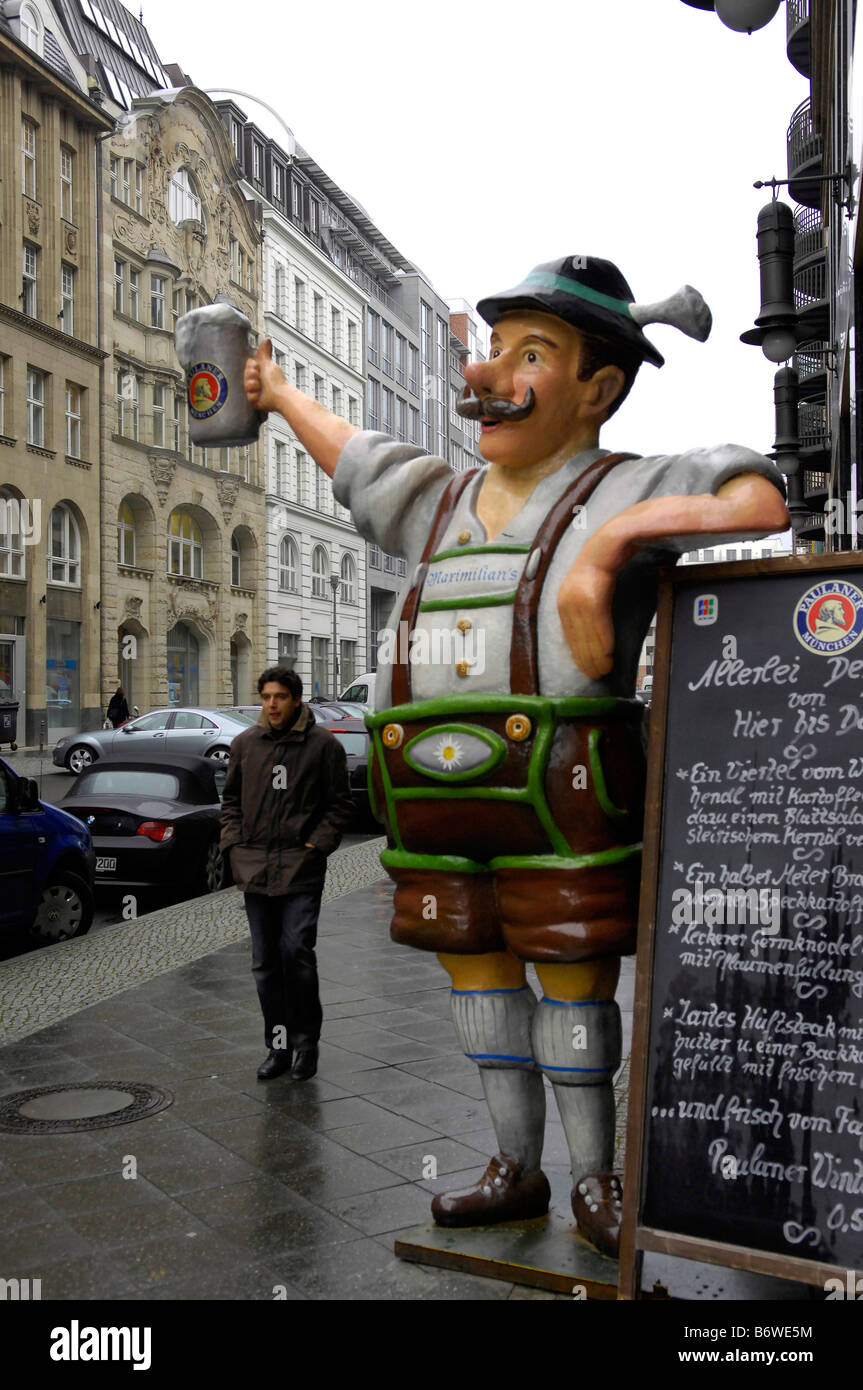 bierkeller advertisement figure model mannequin traditional sign