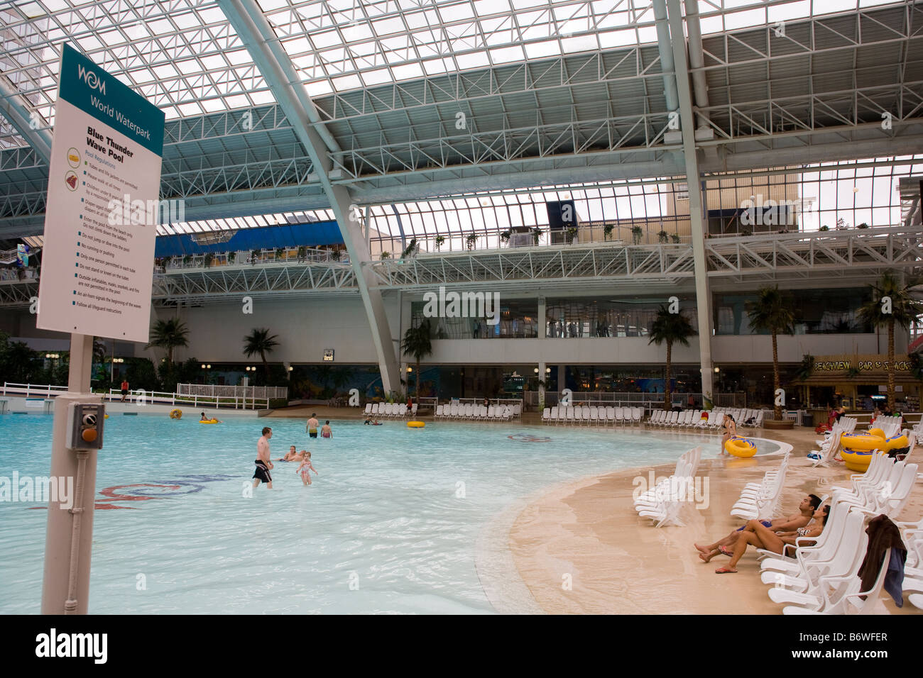 west edmonton mall canada swiming pool Stock Photo