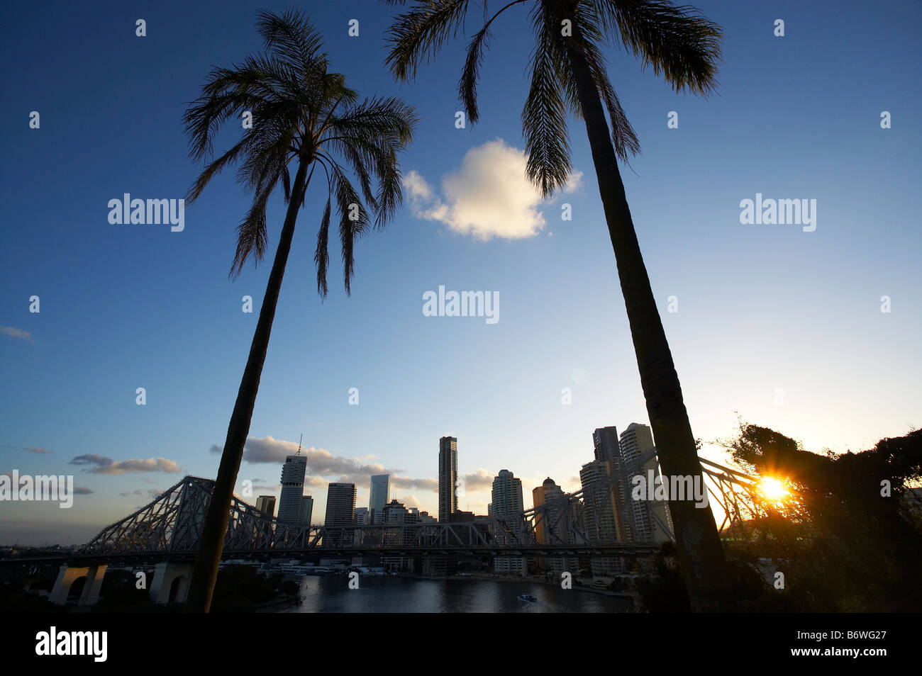 Australian palm tree silhouette hires stock photography and images Alamy