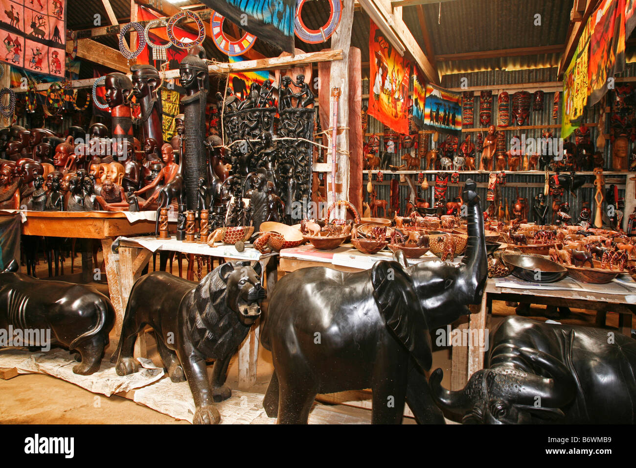 Souvenir shop Nairobi Kenya Africa Stock Photo Alamy