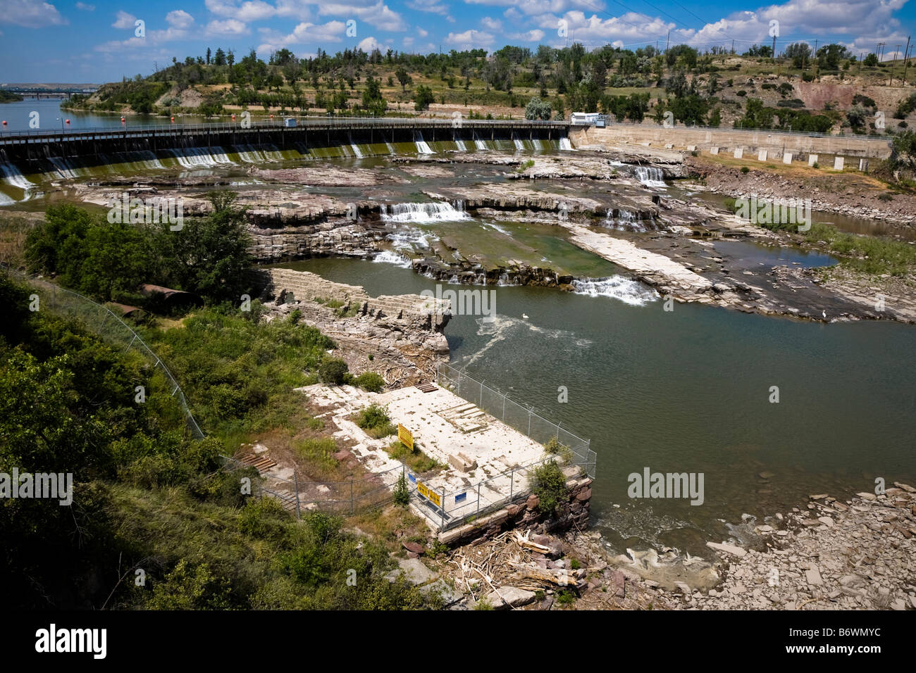 Dam on the Missouri River near Great Falls, Electric City, Montana, USA