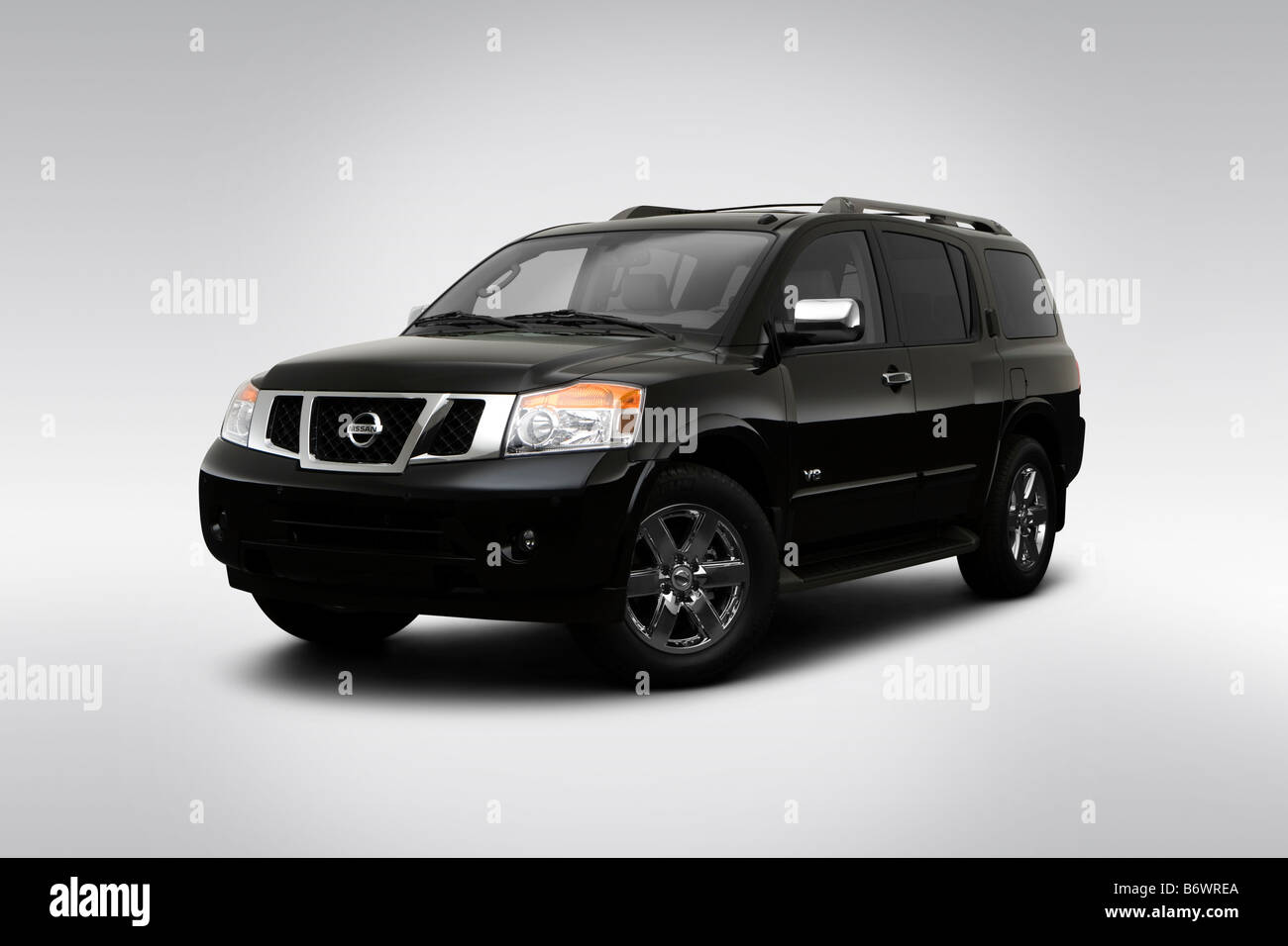 2009 Nissan Armada LE in Black Front angle view Stock Photo Alamy