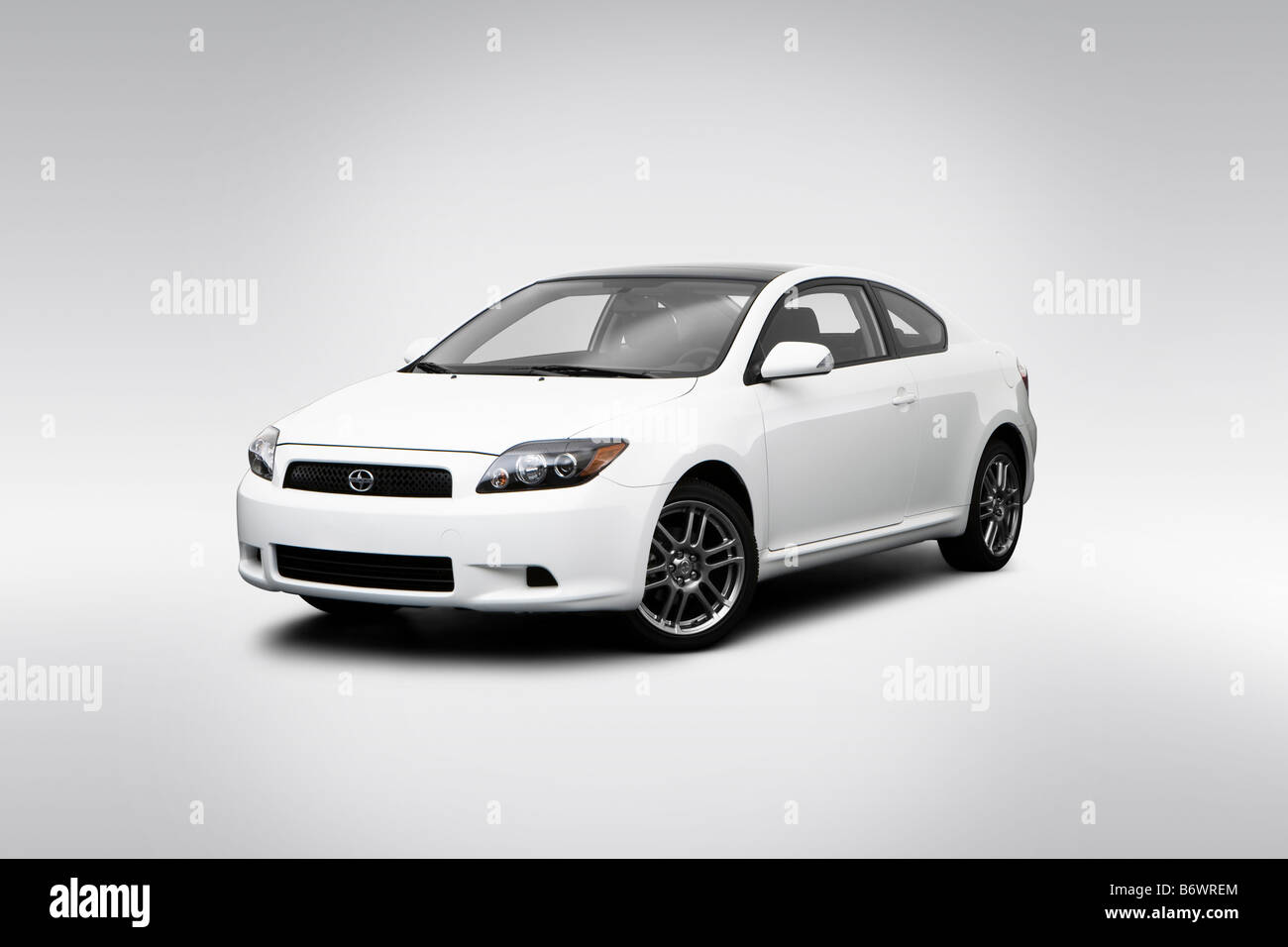 2009 Scion tC in White - Front angle view Stock Photo - Alamy