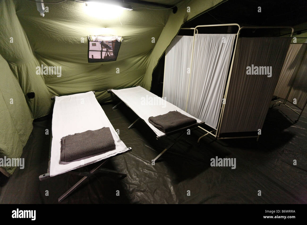 Inside a Portuguese Army medical tent Stock Photo - Alamy