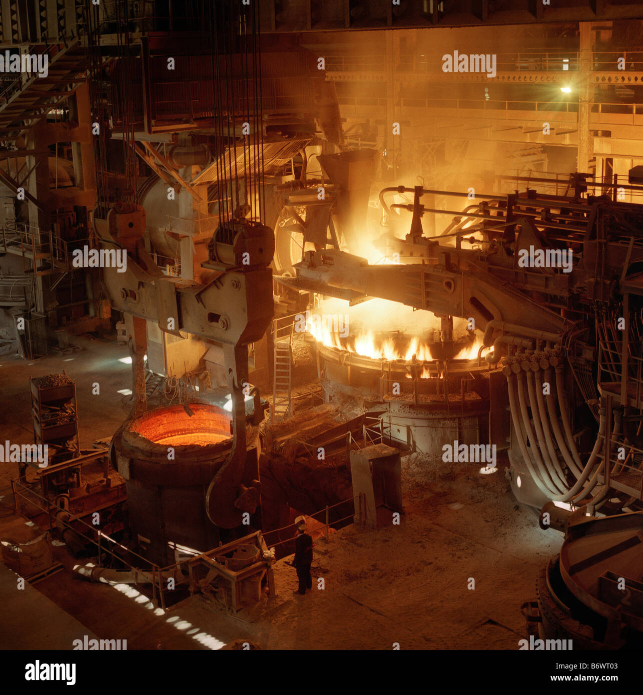 Steelmaking British Steel Steelworks Melting Shop Rotherham UK Stock