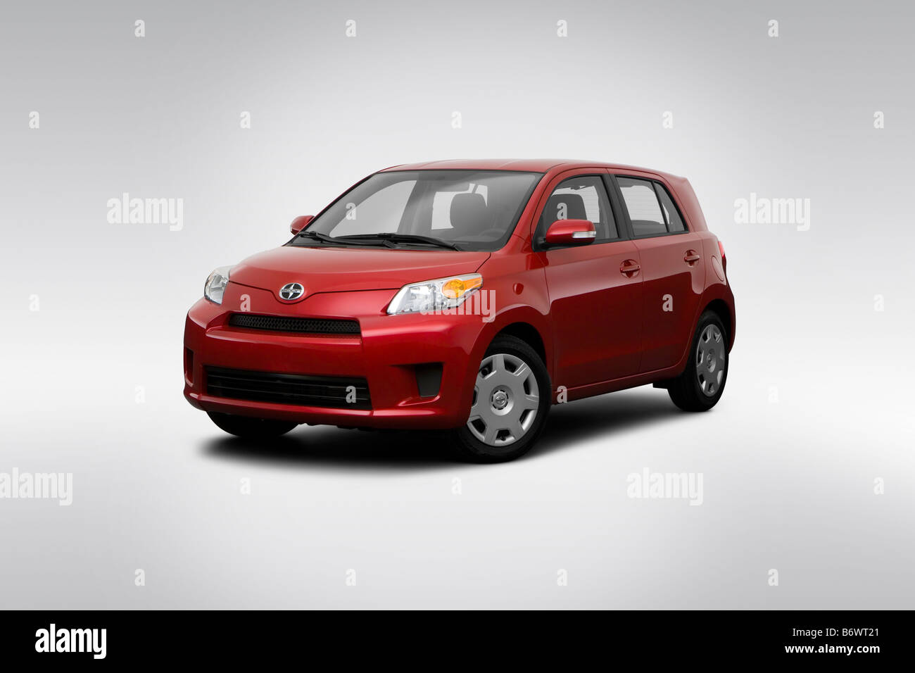 2009 Scion xD in Red - Front angle view Stock Photo