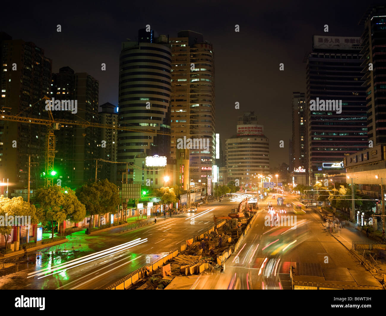 Night illuminated shanghai traffic road hi-res stock photography and ...