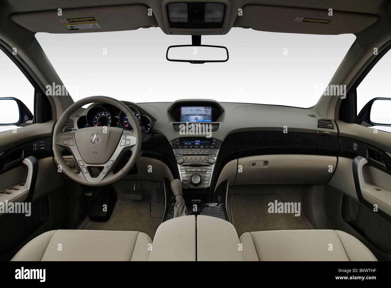 2009 Acura MDX in Blue Dashboard, center console, gear shifter view