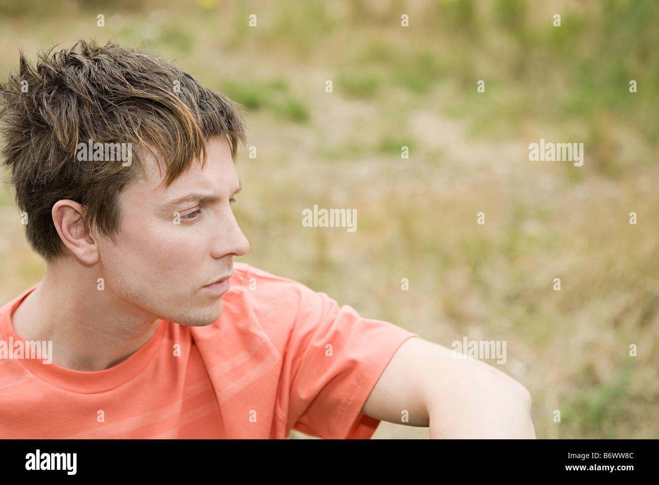 Adult pensive reflect nature hi-res stock photography and images - Alamy