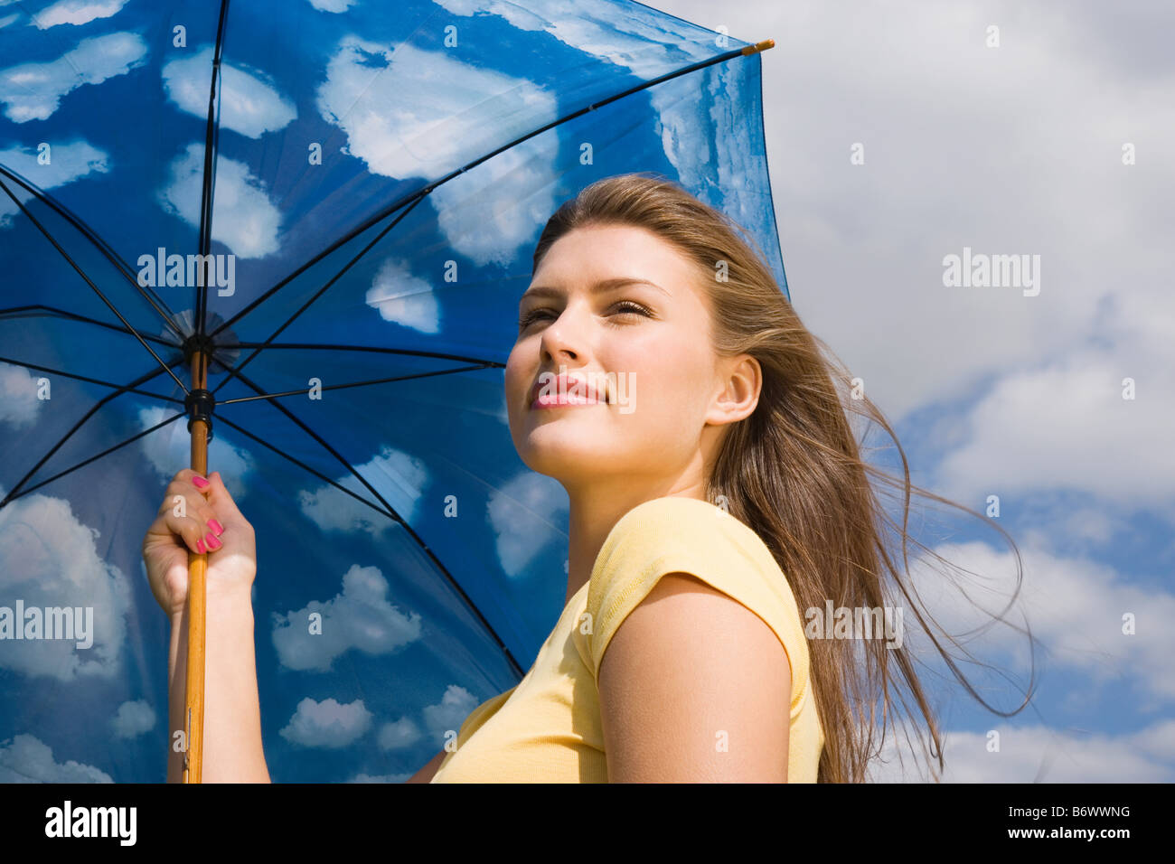 Young woman with umbrella Stock Photo - Alamy