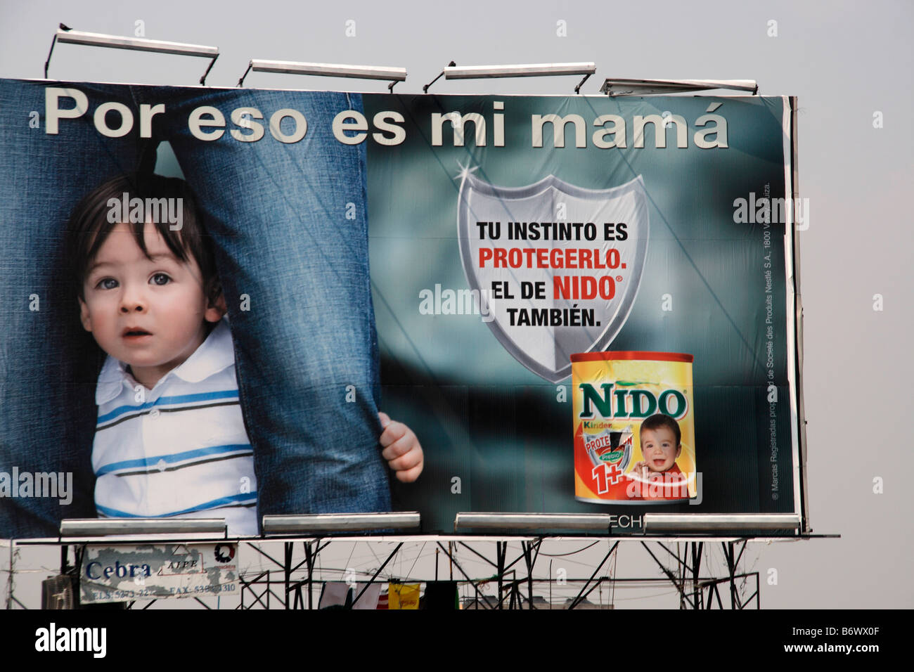 Mexico, Mexico City. A billboard alongside the Periferico Boulevard in