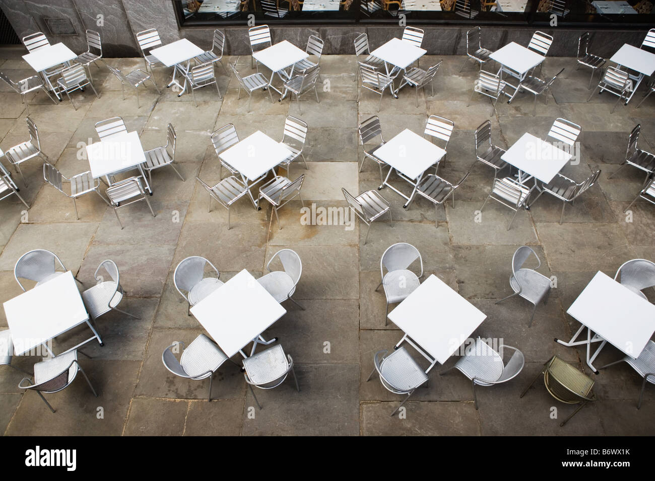 Cafe chairs and tables Stock Photo Alamy