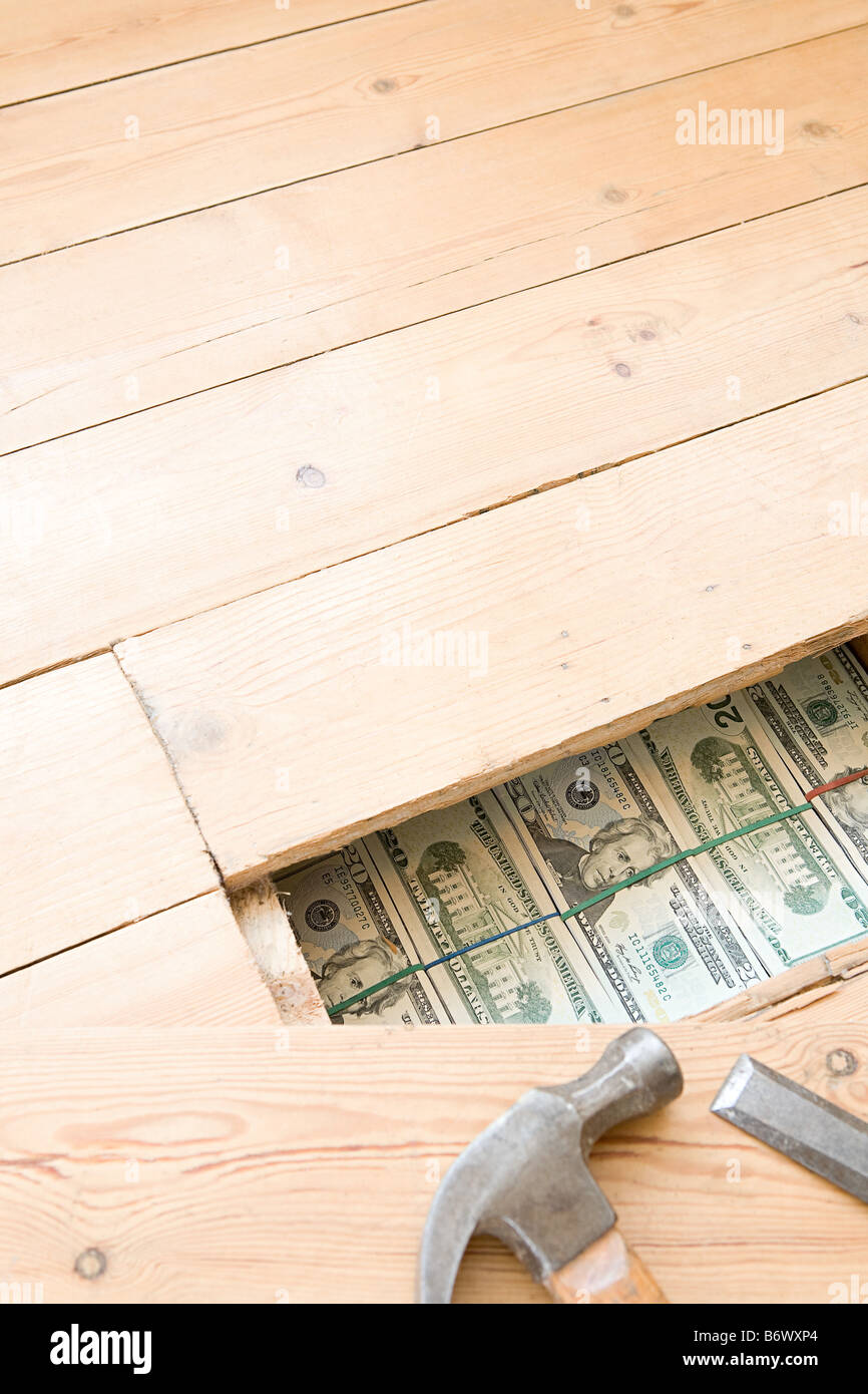 Money hidden under floorboards hires stock photography and images Alamy