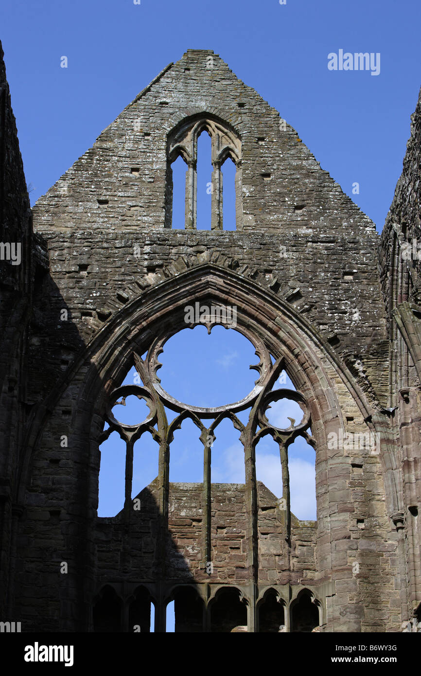 Tintern Abbey Cistercian Abbey the first in Wales founded 1131 by walter Fitz Richard Monmouthshire Wales UK Stock Photo