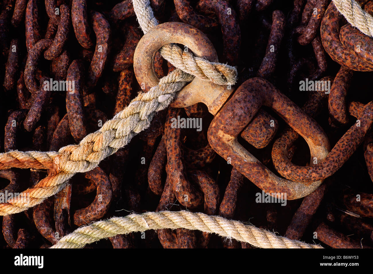 Ropes and chains Stock Photo Alamy