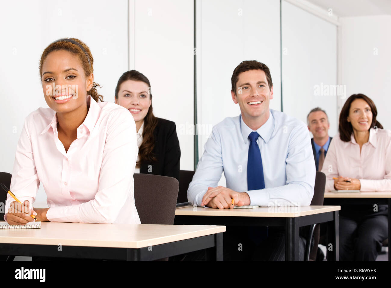 Business students in a lesson Stock Photo