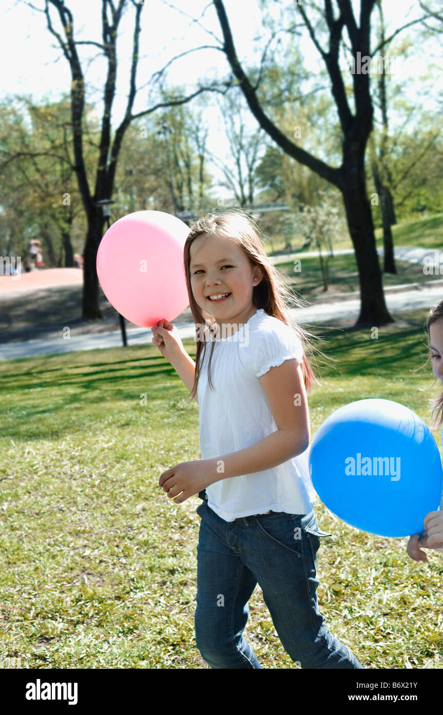 Girl with balloon Stock Photo Alamy