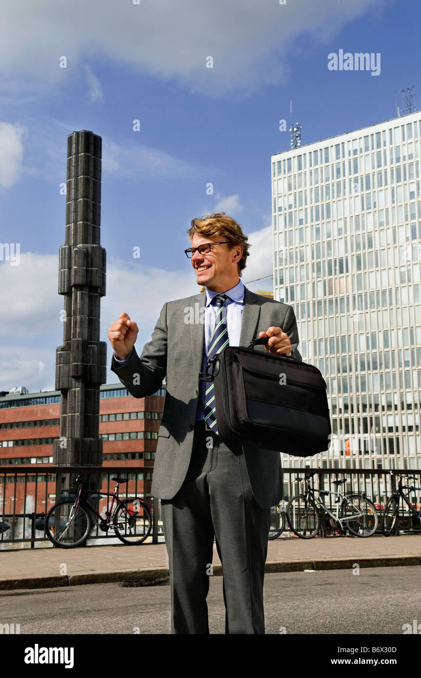 Satisfied businessman Stock Photo