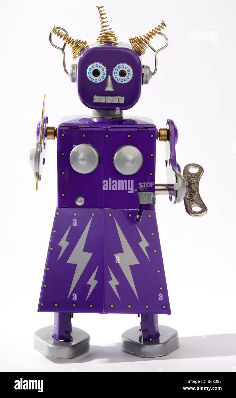 purple robot toy