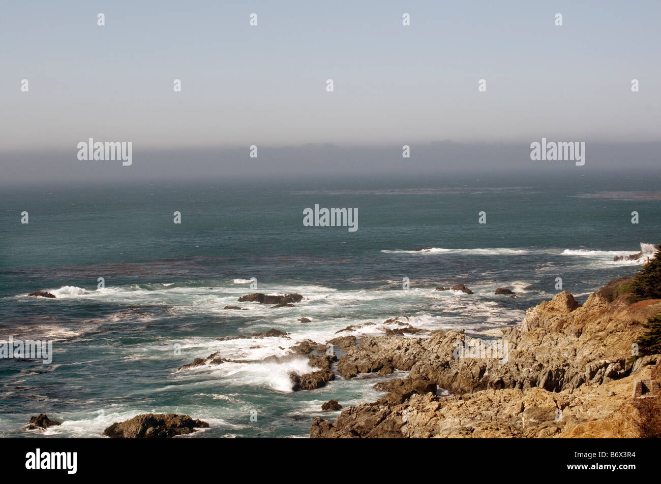Rugged coastline on Pacific Coast Highway in Big Sur California Stock ...