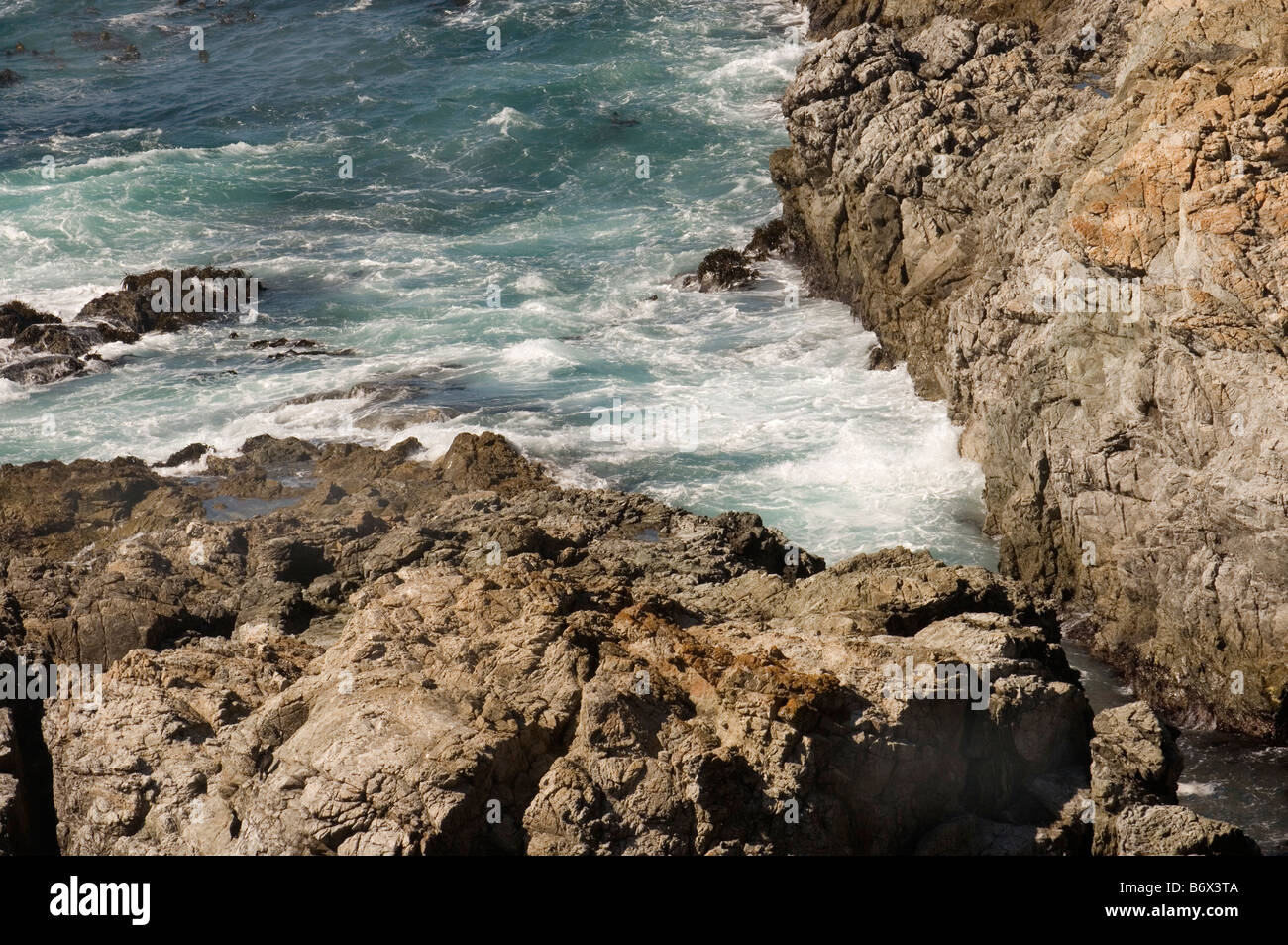 Rugged coastline on Pacific Coast Highway in Big Sur California Stock ...