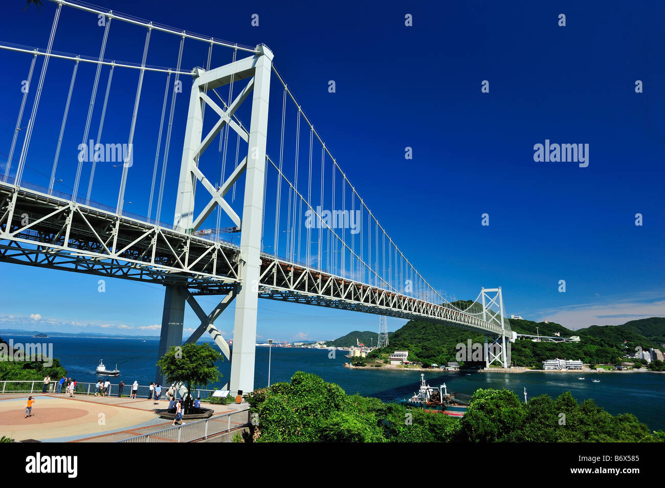 Kanmon Bridge Between Honshu And Kyushu Japan Stock Photo Alamy