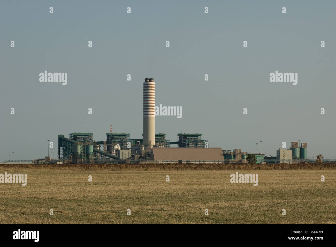 Coal power station at Cerano Brindisi Italy Stock Photo