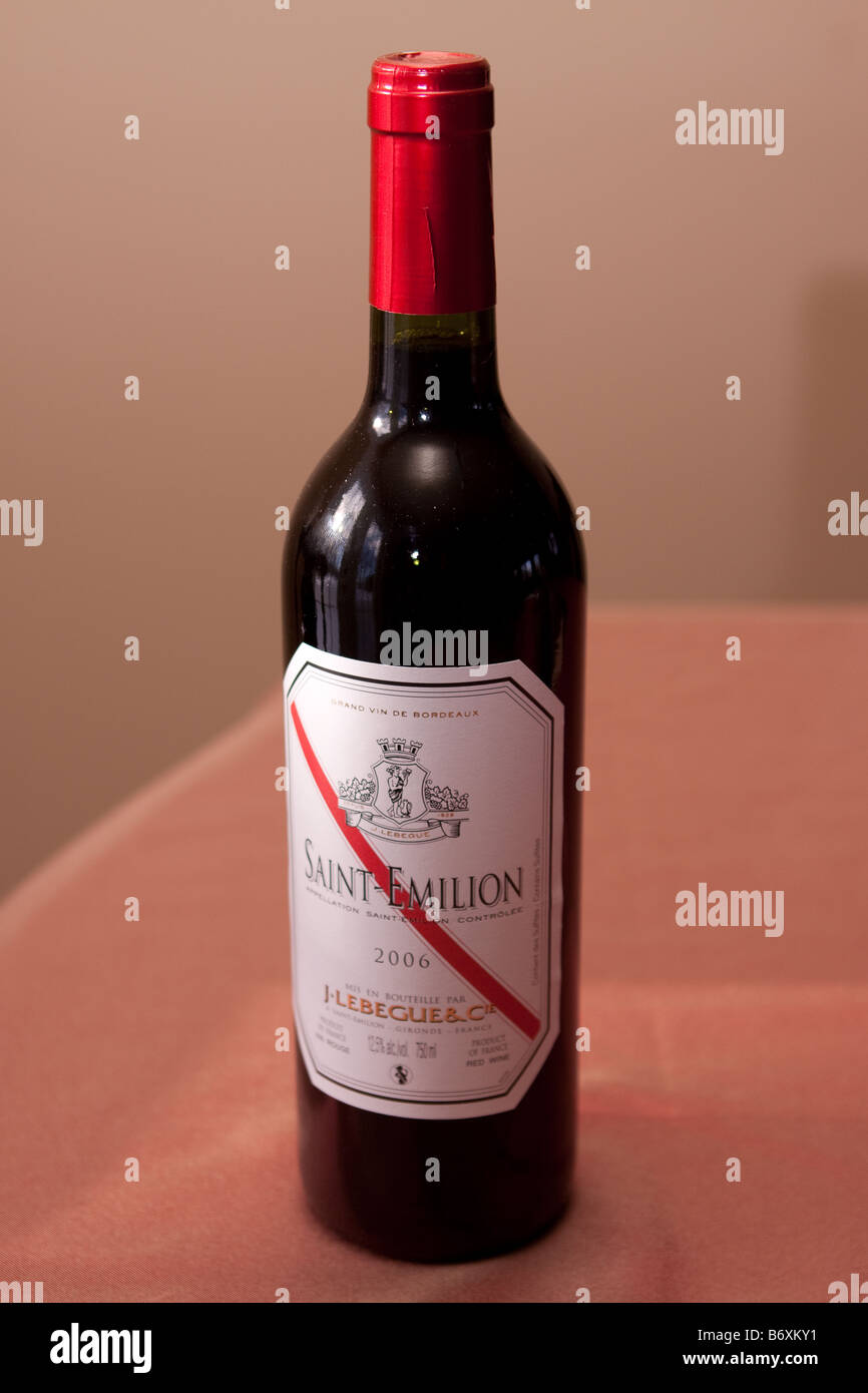Bottle of red wine Stock Photo