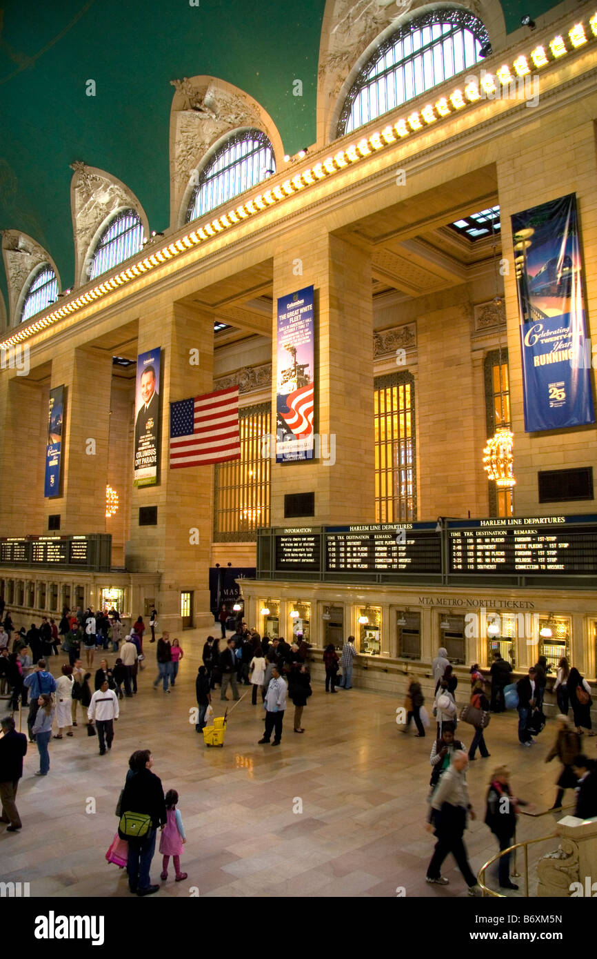 Interior of Grand Central Terminal in Midtown Manhattan New York City New York USA Stock Photo