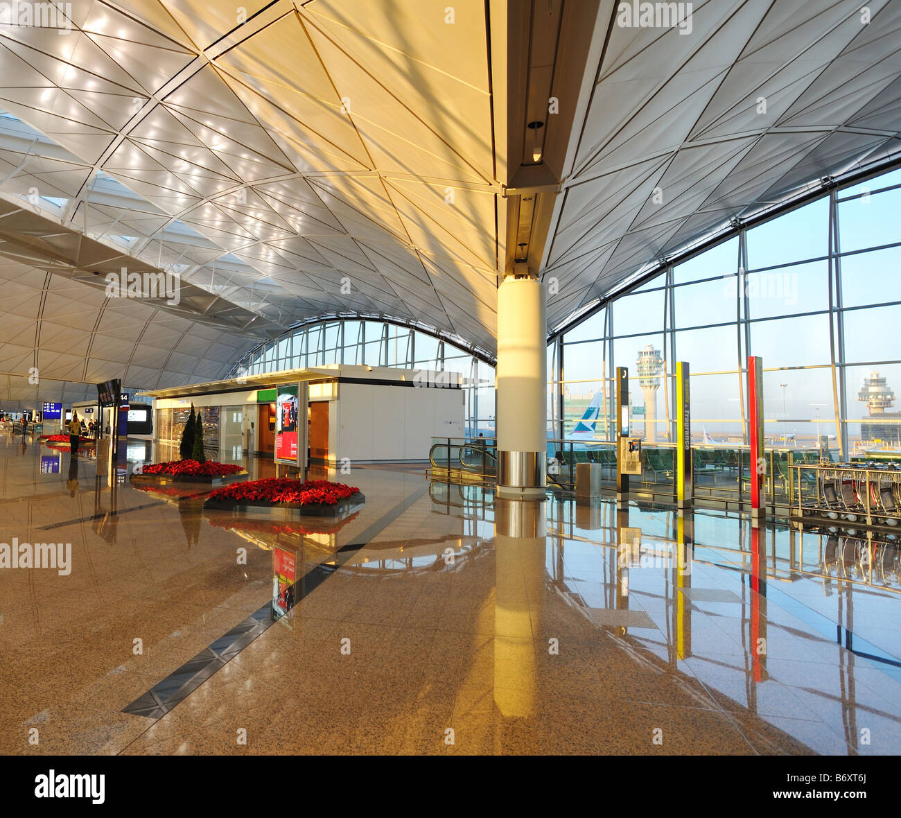 Hong Kong airport, departure lounge Stock Photo