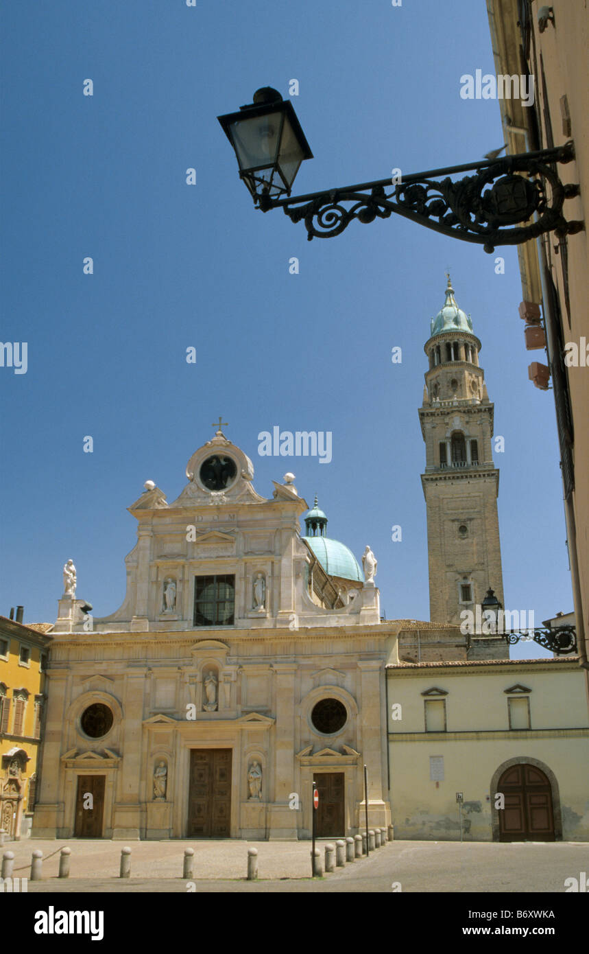 San Giovanni Evangelista church and tower at Piazza del Duomo in Parma Italy Stock Photo