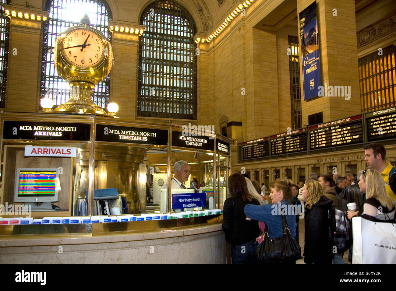 Information counter in Grand Central Terminal Midtown Manhattan New York City New York USA Stock Photo