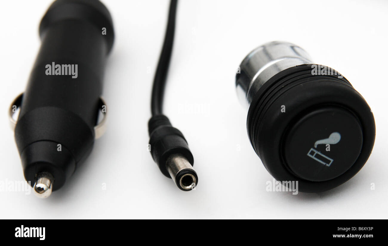 Car cigarette lighter connections Stock Photo Alamy