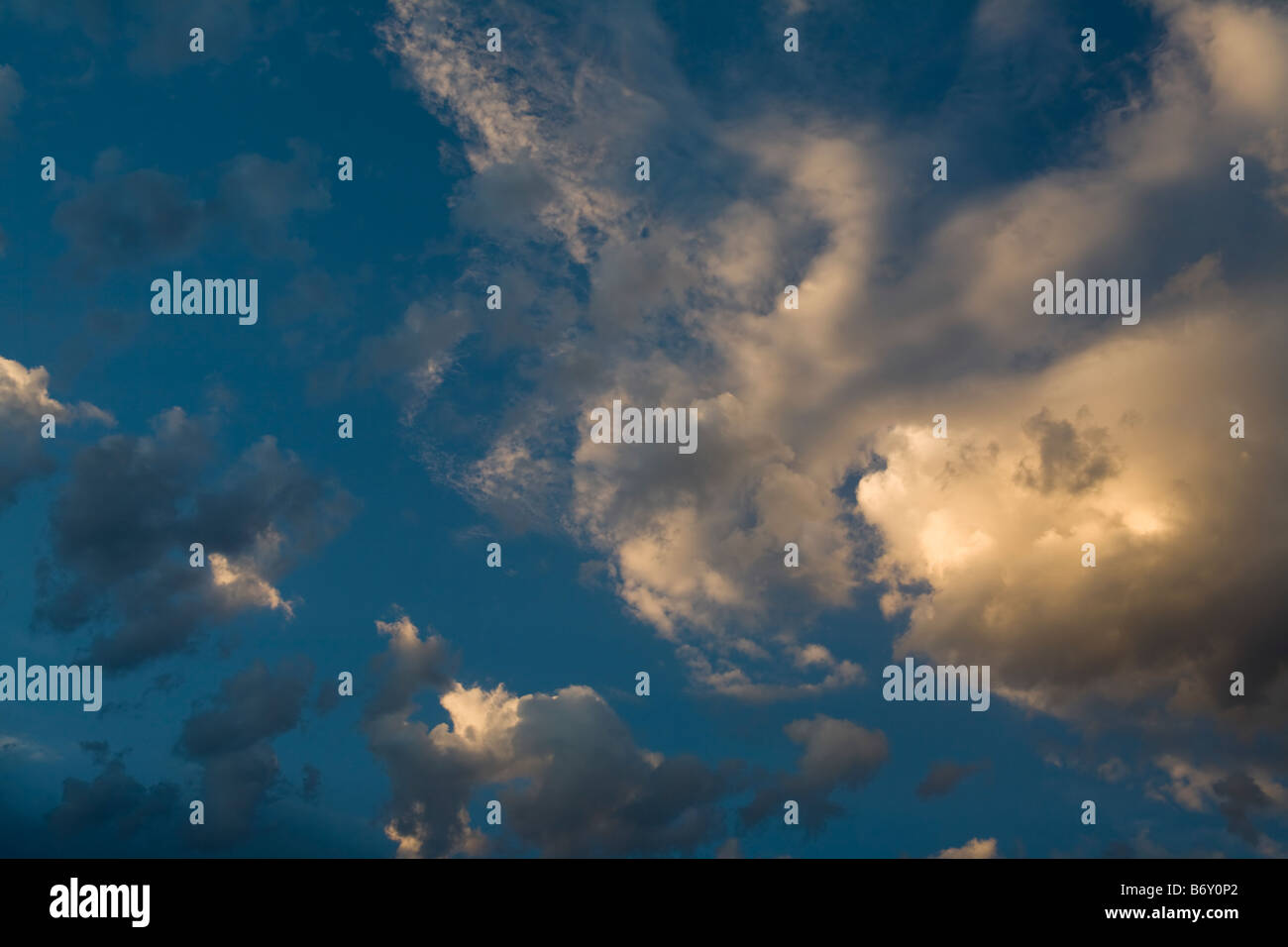 Amazing sunset sky with fire colours in the clouds Stock Photo - Alamy