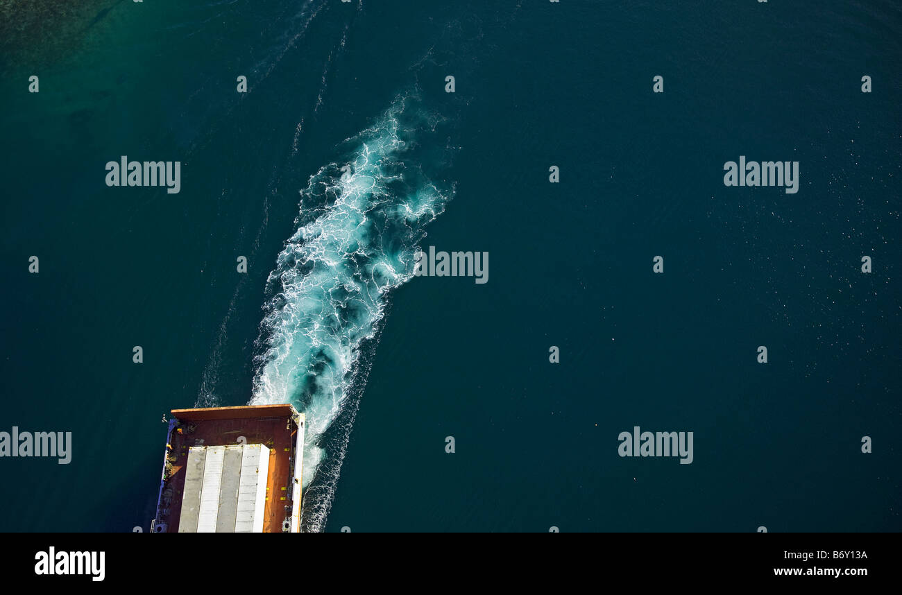 container ship prop wash wake Stock Photo Alamy