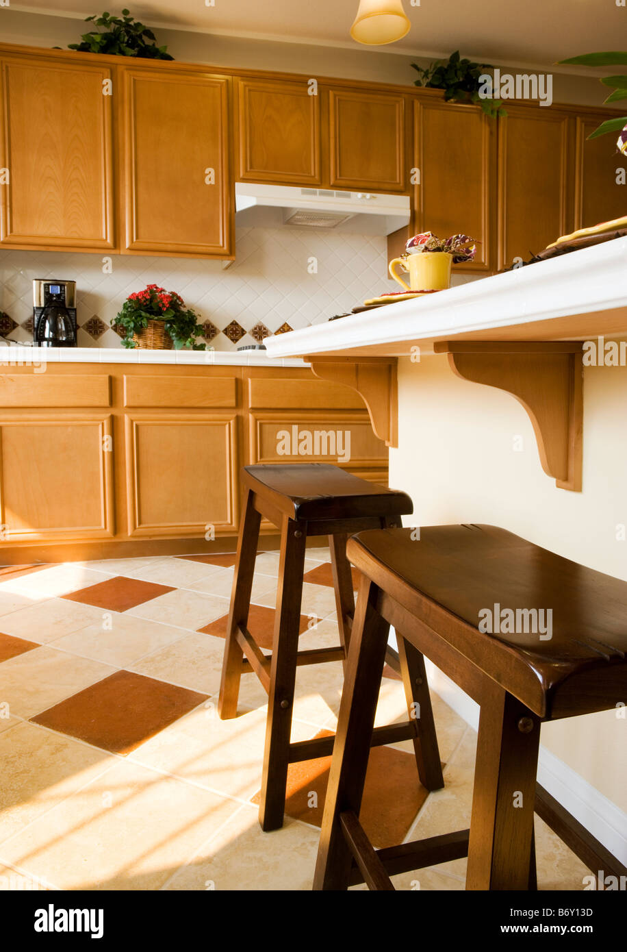Bar stools at breakfast bar hires stock photography and images Alamy