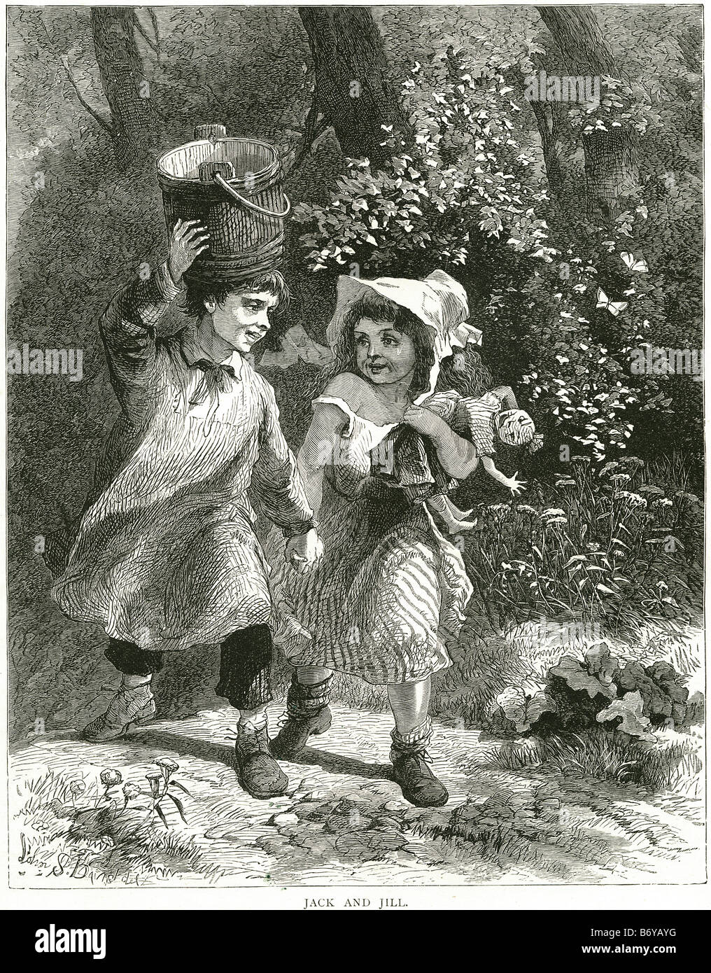 Jack And Jill Classic Nursery Rhyme Hill Fetch Pail Water Broke His Crown Tumbling Eighteenth Century Stock Photo Alamy Jack And Jill Classic Nursery Rhyme Hill Fetch Pail Water Broke His Crown Tumbling Eighteenth Century Stock Photo Alamy