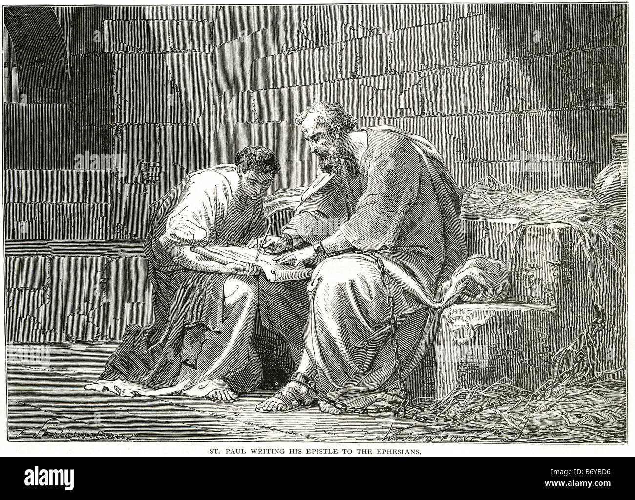 st. paul writing his epistle to the ephesians Described by William Barclay as the 'Queen of the Epistles', the Epistle to the Ep Stock Photo
