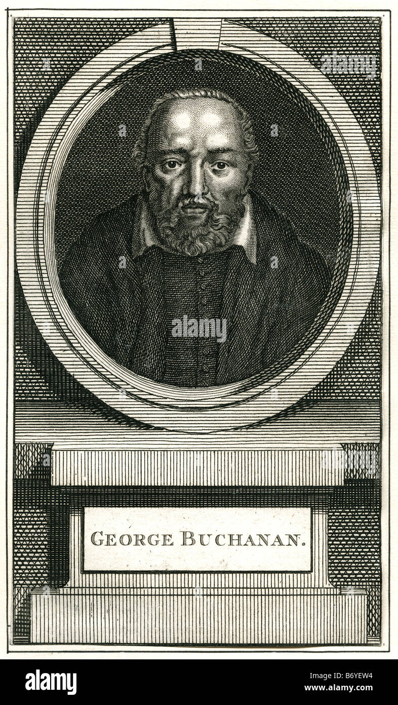 George Buchanan (February, 1506 - 28 September 1582), was a Scottish historian and humanist scholar. Stock Photo
