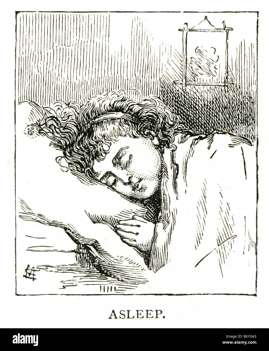 Sleeping Child Drawing Stock Photos Sleeping Child Drawing