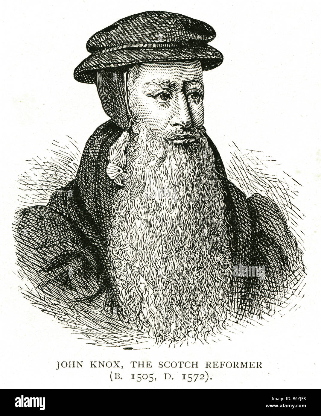 John Knox the scotch reformer 1505 1572 Scottish clergyman Protestant Reformation Presbyterian denomination Stock Photo