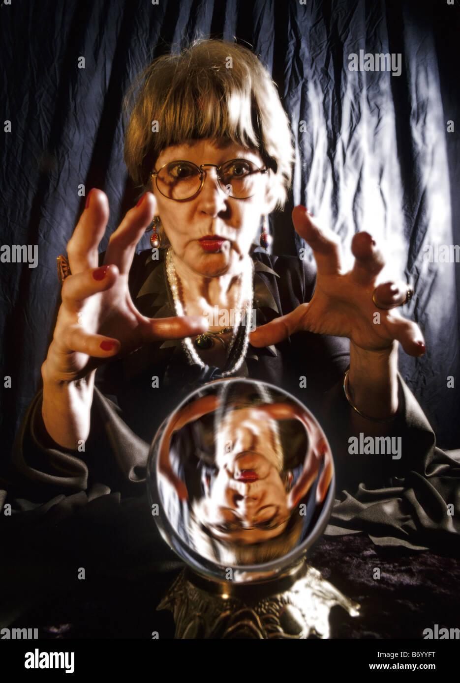 Crystal ball fortune teller concept Stock Photo Alamy